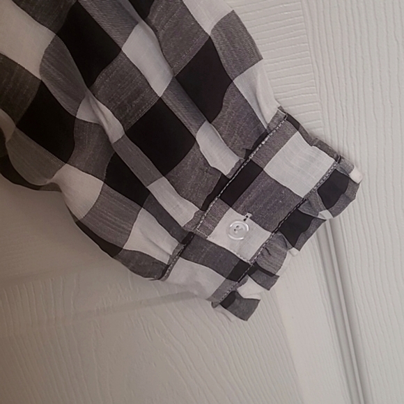 🖤 Black and white checked blouse - Picture 5 of 5